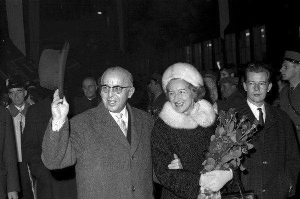 Hans Conzett, president of the national council, and his wife, Zurich 1967