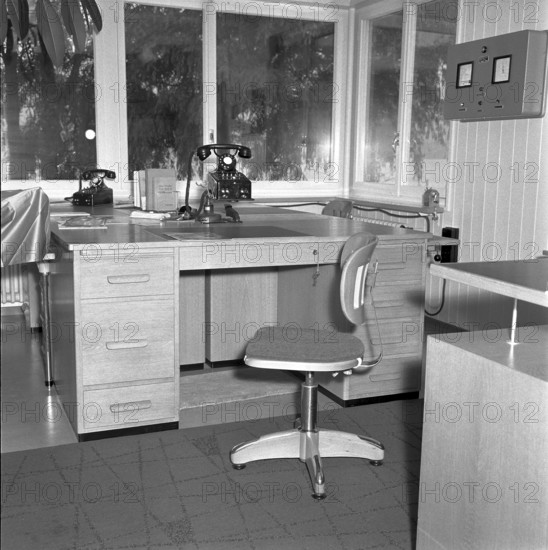 Office of the of water rescue police in Tiefenbrunnen Zurich 1958