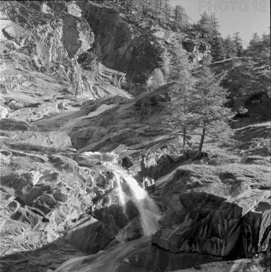 Waterfall, Almagell falls, 1959