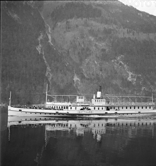 Steamer ""Gotthard"", Lake Lucerne 1940