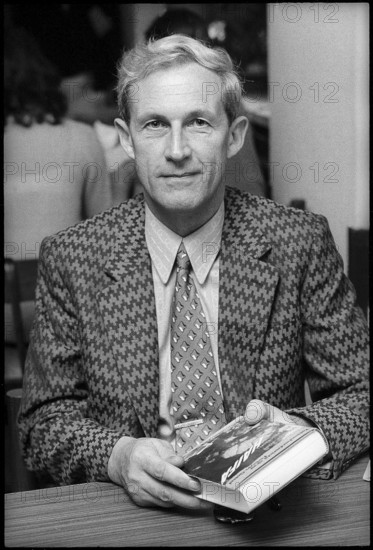 Former hostage Walter Jost with his book Rufzeichen Haifa"". Zurich 1972