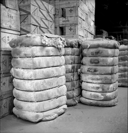 Goods in the Renens duty free warehouse 1945