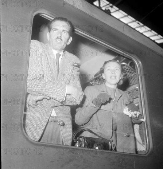 Himalayas expedition 1949, departure in Zurich, train to Geneva