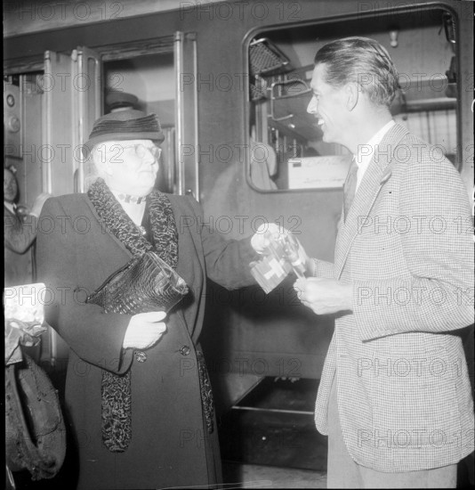 Himalayas expedition 1949, departure in Zurich, train to Geneva