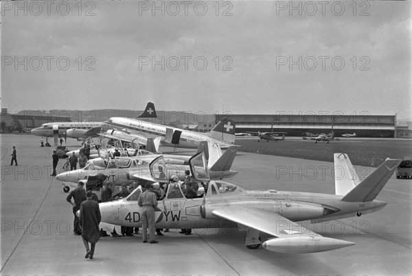 Austrian military aircrafts in Kloten 1963