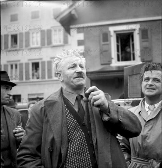 Farmers protest against penalisation of participants to the Milk Strike in the French speaking part of Switzerland 1951