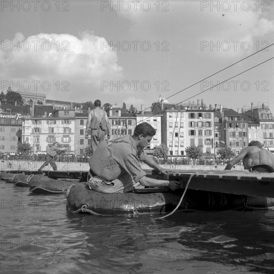 Commemoration of 75th anniversary of Zurich pontonier club 1955