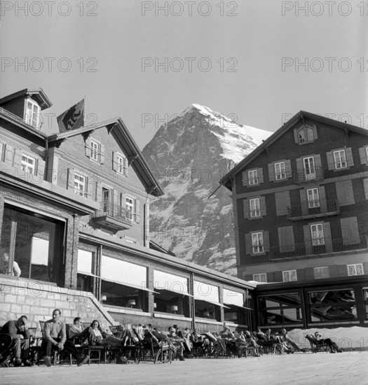 Hotels Bellevue and Des Alpes on Kleine Scheidegg, 1941