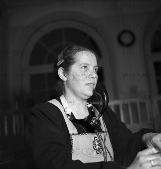 Telephonist in the Federal Parliament Building, Berne 1943
