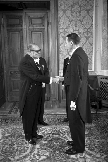 New Year reception at Federal Palace 1965: count Stackelberg, Tschudi
