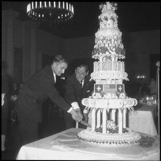 130 years diplomatic relations between Switzerland and the USA. feast in Zurich 1960