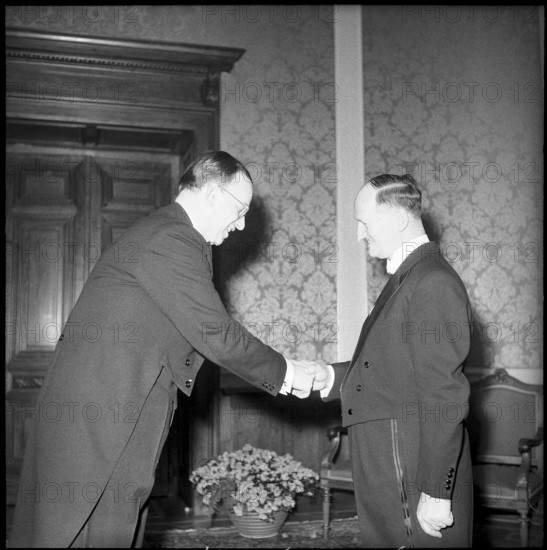 New Year reception at Federal Palace 1959: Prince of Liechtenstein, Chaudet