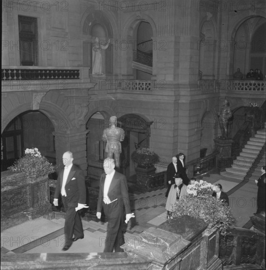 New Year reception at Federal Palace, Berne 1947: Seematter, Feldmann