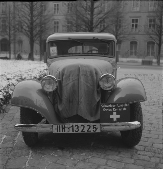 Swiss Consulate official car, CC. Berne 1946