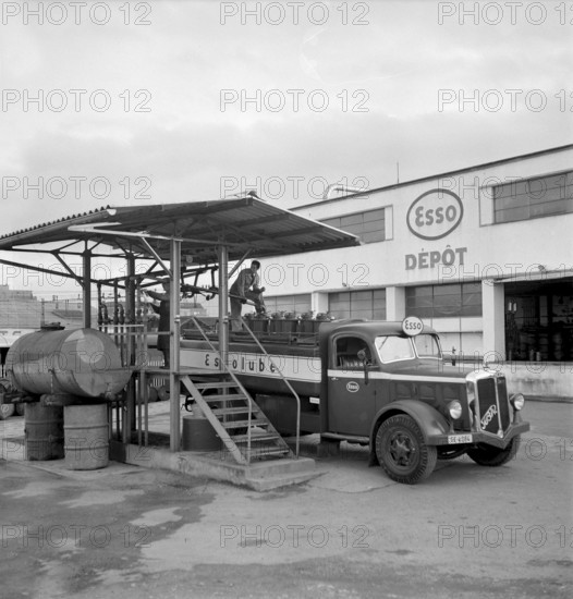 Petrol stock of Standard SA, Geneva 1945