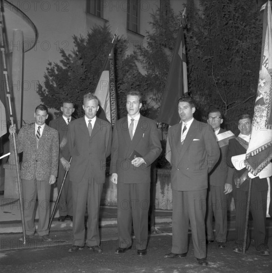 Farewell party for the first Swiss lay missionaries in Immensee 1958