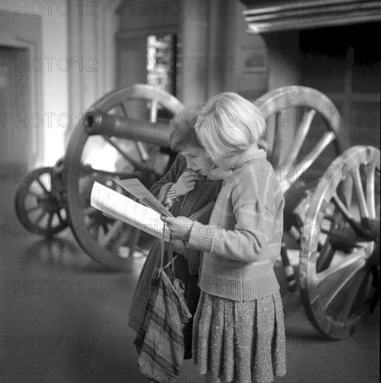 Children visiting the national museum in Zurich 1957