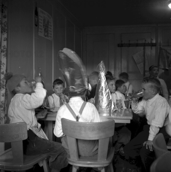 Sankt Nikolaus celebration in Goms 1957