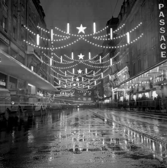 Christmas lighting Biel 1958