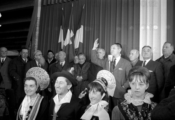 Opening of Great Sankt Bernhard tunnel at the southern entrance, 1964