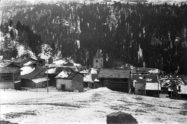 Bourg-St-Pierre before opening of Great Sankt Bernhard tunnel, 1964