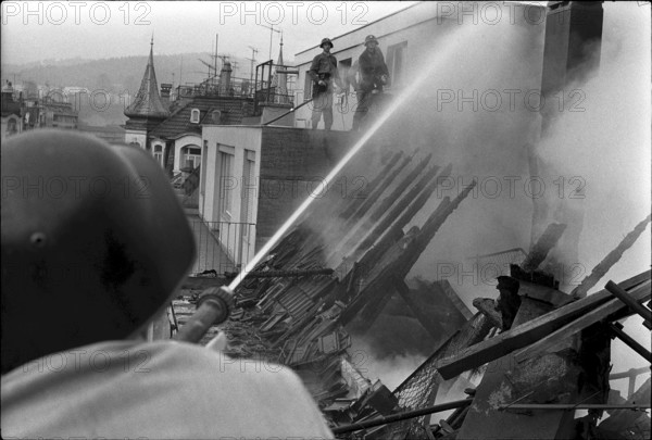 Large fire in Lucerne 1969