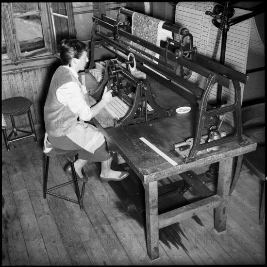 Carpet weaving Lotzwil 1957
