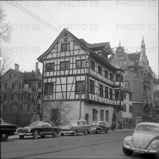Hostel for high school 'Haus zur Hecheln' in St. Gallen, 1960