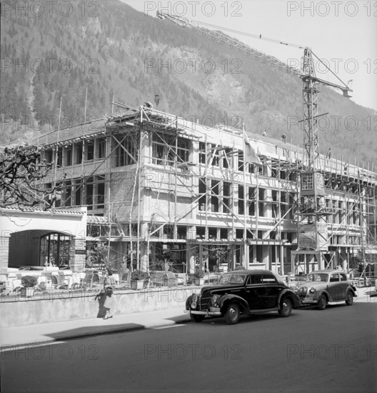 Interlaken post office under construction 1962