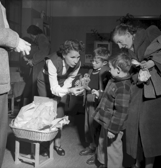 Christmas party at Nursery School, Lausanne 1953