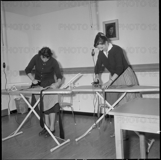 PTT Zurich-Wiedikon, woman ironing, 1960