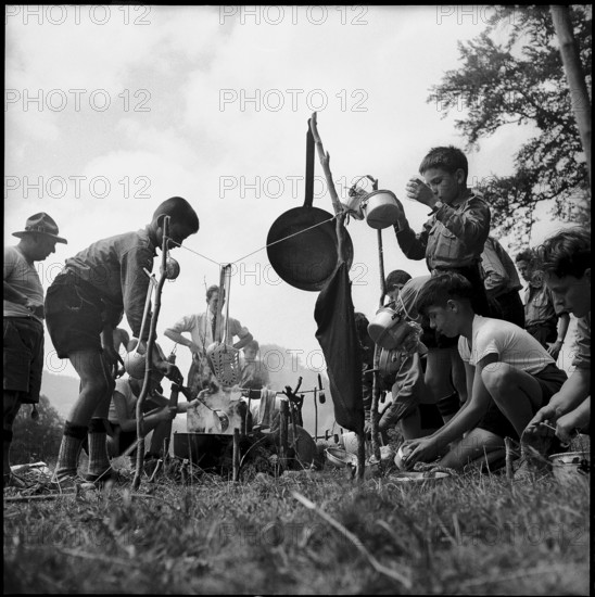 Boy scout camp near Bulle 1954