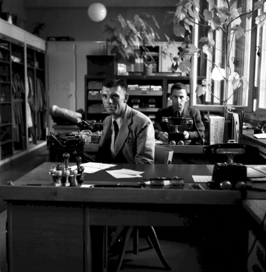 Camp for internees in Adliswil, likely employees in administration, 1945