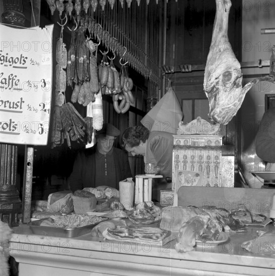 Meat market ""Fleischhalle"" Zurich 1952