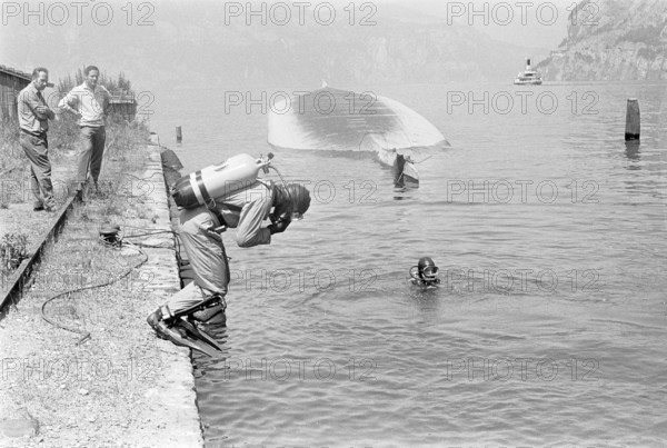 Shipping accident in Fluelen 1970