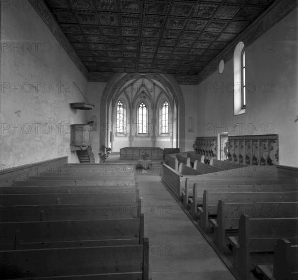 St. Martin church in Zillis 1960