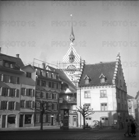 The newly renovated Zytturm in Zug 1956