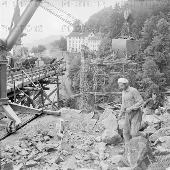 Karenzerstrasse Murg under construction 1955