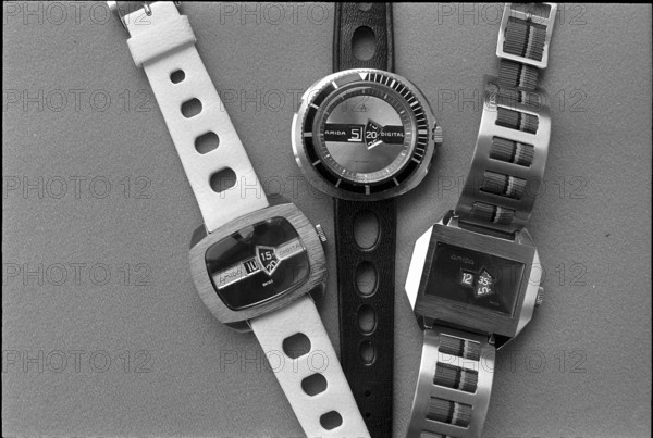 Wristwatches, Amida SA in Geneva 1971