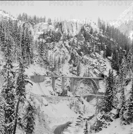 Avers - Val di Lei connection road under construction 1957