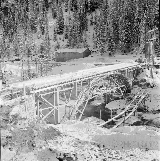Avers - Val di Lei connection road under construction 1957