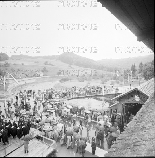 New bridge opening in Sihlbrugg 1960