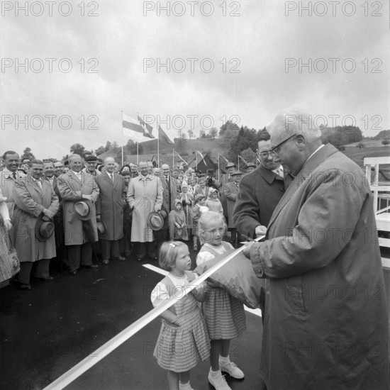 New bridge opening in Sihlbrugg 1960