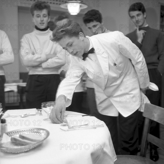 Course for waitress and waiter at Hotel Felsberg in Weggis 1957