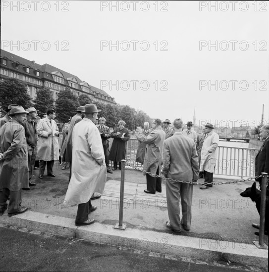 Zurich, opening of the new Walche bridge 1958