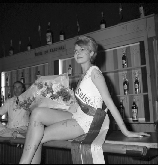 Election of Miss Switzerland 1960: winner Eliane Maurath