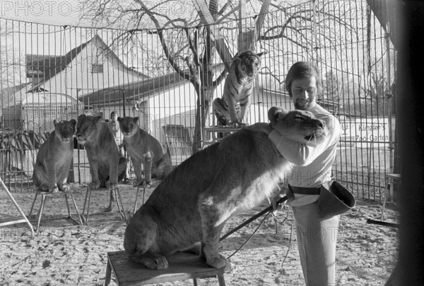 Animal tamer Rene Strickler, Romanshorn 1972
