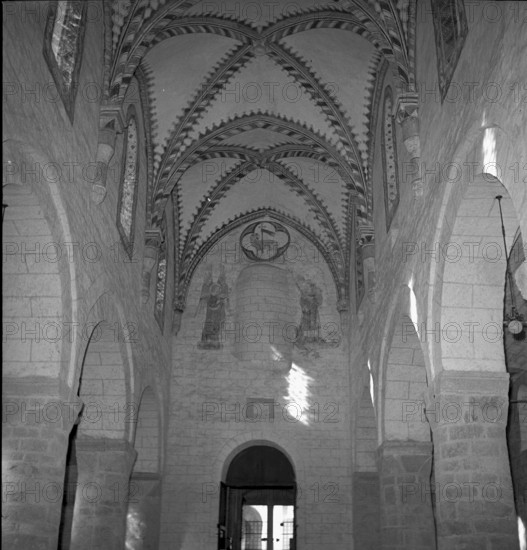 Romanesque abbey church in Romainmotier 1942