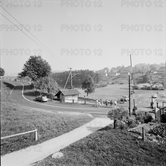 Grade crossing, Sedelstrasse, connection road Lucerne - Emmen 1959