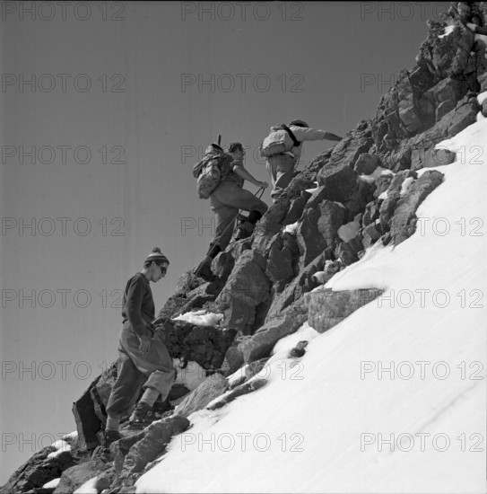 Mountaineering reportage radio Lausanne 1950